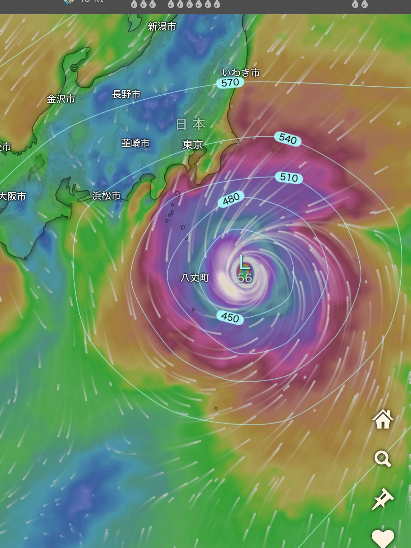 デジャブ？9日(木)の朝と13日(月)の朝の台風予報#三宅島 #台風