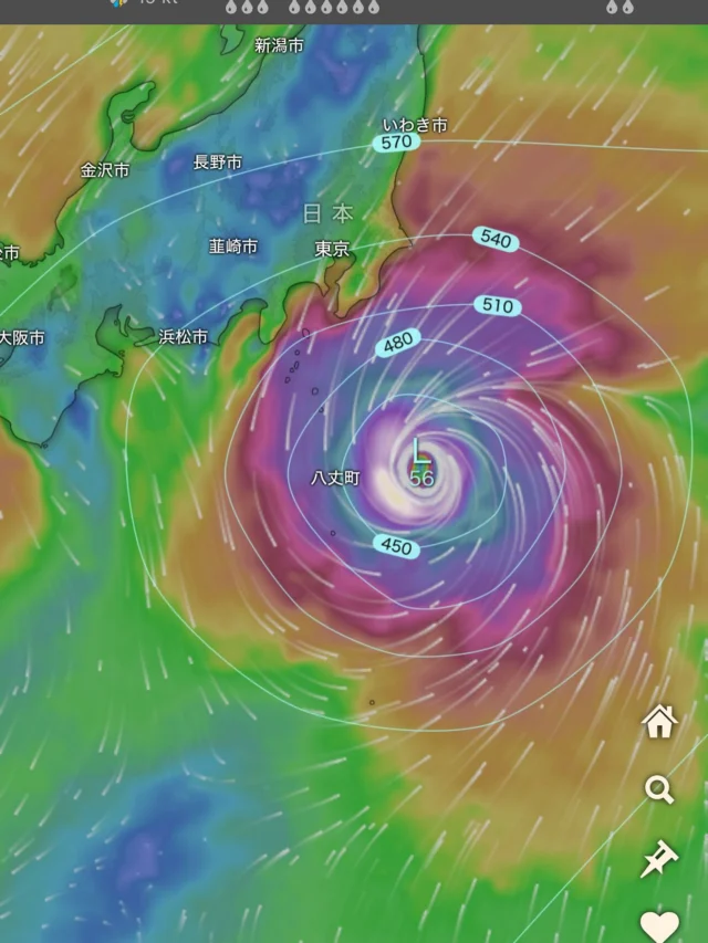 デジャブ？
9日(木)の朝と13日(月)の朝の台風予報

#三宅島 #台風