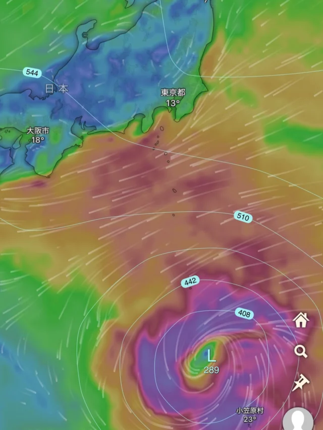 何気なくwindy見てたら台風発見！
まだ先の予報なので信頼性薄いけど。

#台風